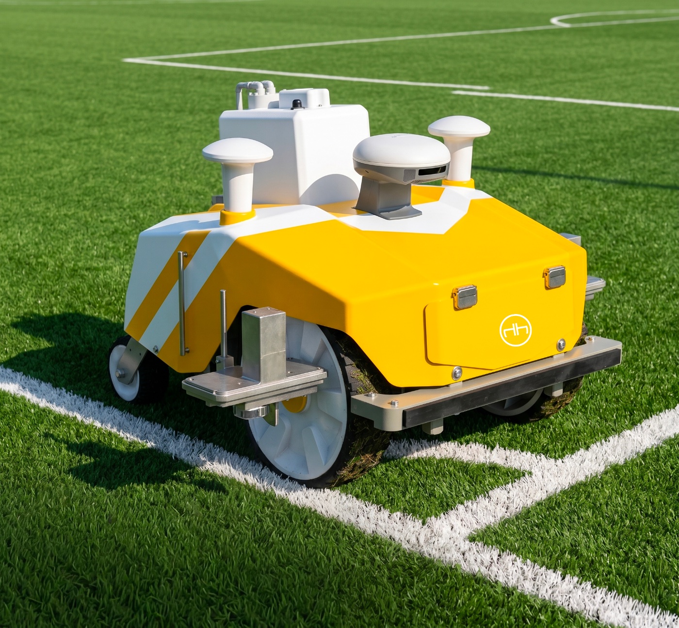 Robot traceur de lignes Vista sur un terrain synthétique